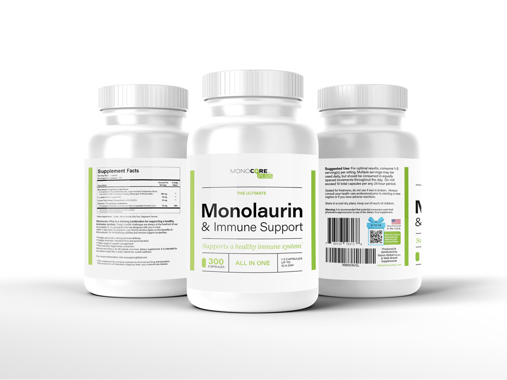 Monolaurin packaging design